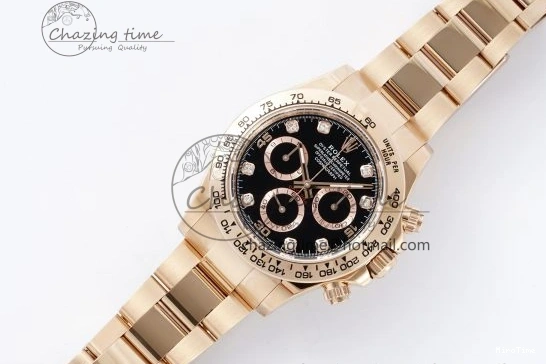 MiroTime 1227 Daytona 116505 BTF 1:1 Best Edition Black Diamonds Dial on RG Bracelet SA Snug 2118